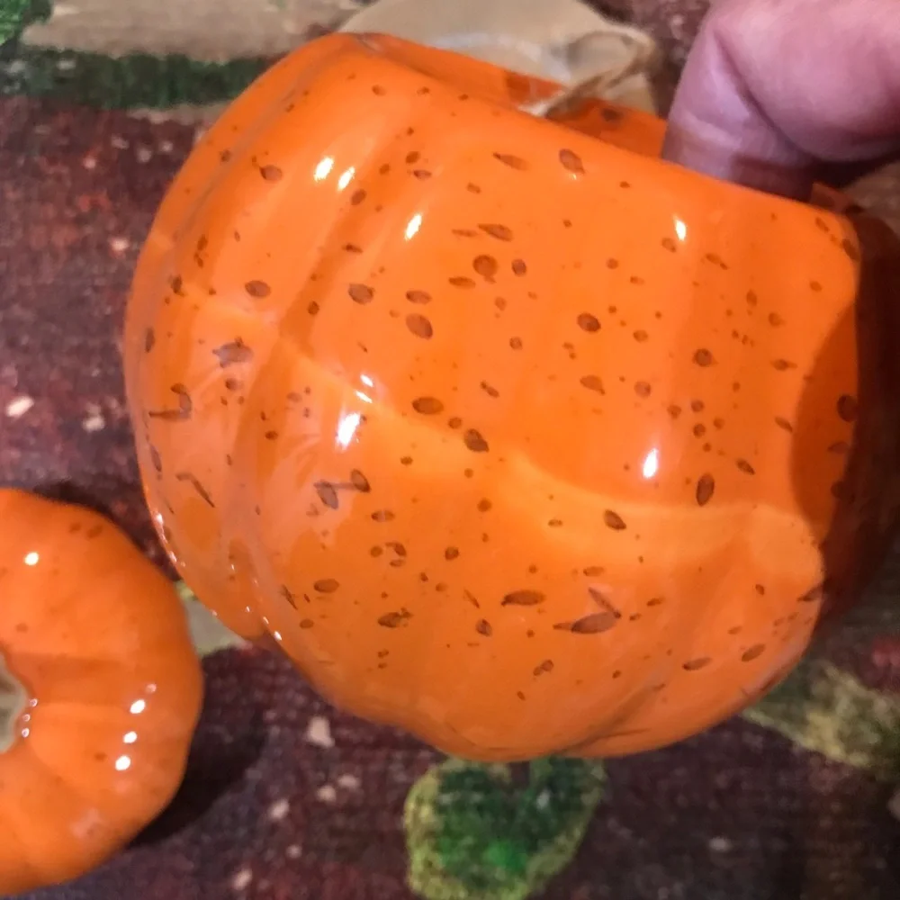 🍂Ceramic Pumpkin with Lid
